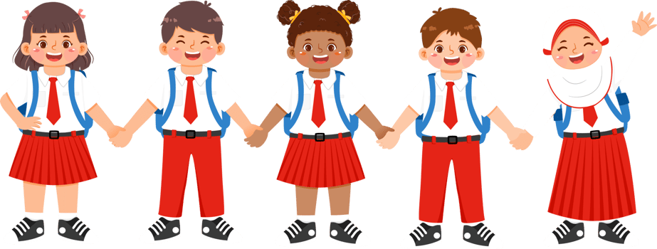 Elementary School Student hand in hand together png