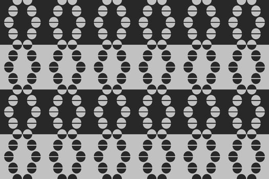 A black and white pattern with a lot of circles vector