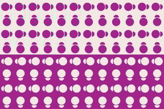 A set of purple and white geometric shapes vector
