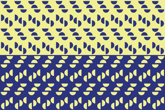 A blue and yellow pattern with a pattern vector
