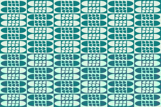 A pattern with a geometric design in teal vector