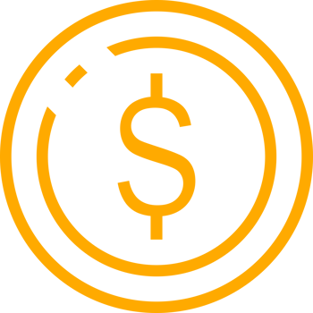 Yellow line dollar coin business png