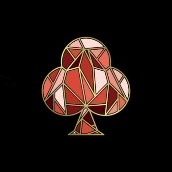 Poker Card geometric polygon colorful simple design vector