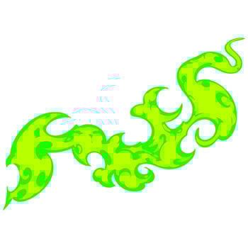 Illustration Green Fire Art Element vector