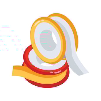 Get this creatively designed 2d style icon of seal tape vector
