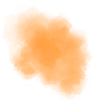 Orange watercolor element design png