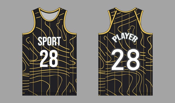 Basketball Jersey Design Template Easy Customization vector