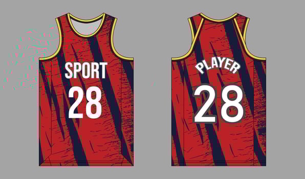 Basketball Jersey Mockup Realistic Editable Template vector