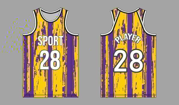 Professional Basketball Jersey Mockup vector