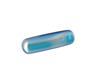 A 3D Glossy blue minus symbol with a transparent, futuristic and modern design. 3d illustration png