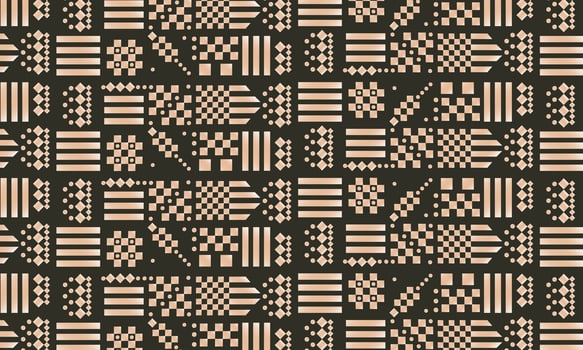 Ikat ethnic pattern background. old brown abstract background. vintage cultural background. vector