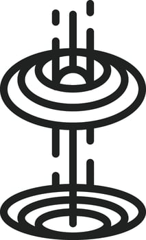 Black hole icon vector