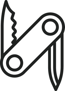 Pocket knife icon vector