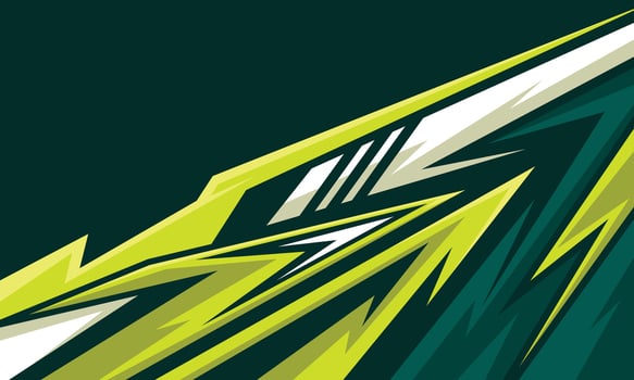 Abstract geometric green stripes racing background for car wrap decal vector
