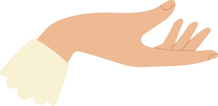 Opened Palm Hand Illustration vector