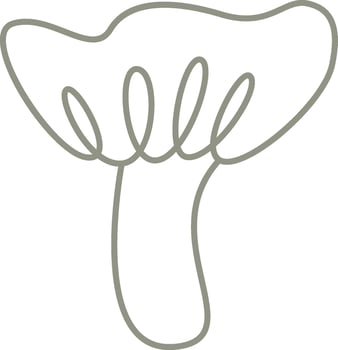Mushroom Lined Plant Illustration vector