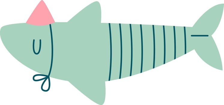 Childish Birthday Fish vector