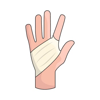 illustration of Injury Hand vector