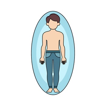 illustration of body scan vector