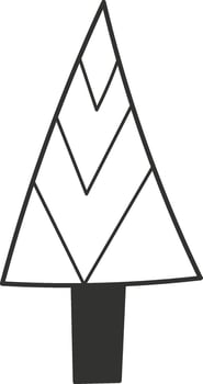 Fir Tree Doodle Illustration vector