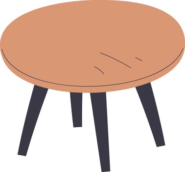 Round Table Furniture vector