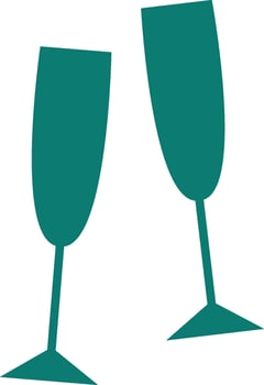 Wine Glasses Silhouette vector