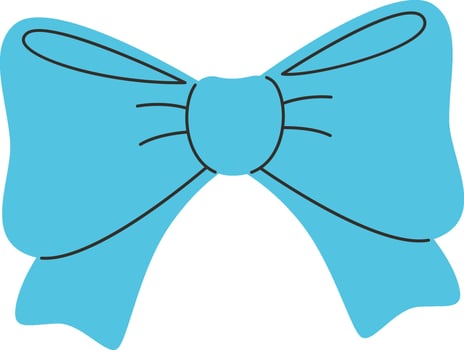 Holiday Bow Ribbon Flat Illustration Icon vector