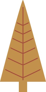 Fir Tree Boho Icon Flat Illustration Icon vector