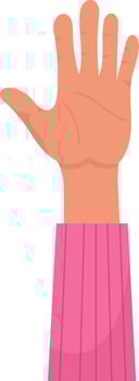 Women Hand Opened Palm Flat Illustration Hand Drawn Icon vector