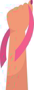 Breast Cancer Awareness Hand vector