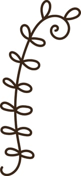Lined Floral Branch vector