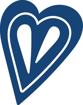 Heart Doodle Icon Illustration vector