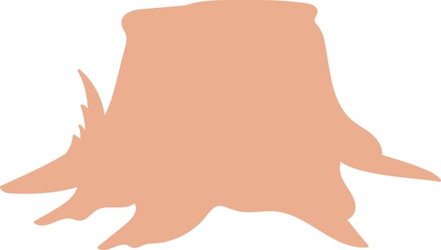 Tree Stump Silhouette vector
