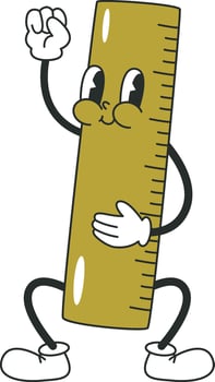 Ruler Instrument Character Illustration vector