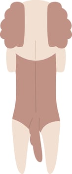 Standing Dog's Back Illustration vector