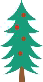 Christmas Tree Plant Illustration vector