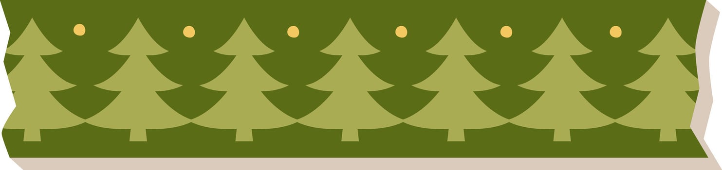 Flat Illustration Hand Drawn Icon Christmas Washi Tape vector