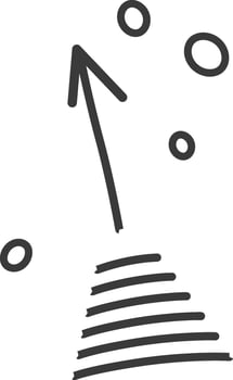 Growing Arrow Abstract Doodle vector
