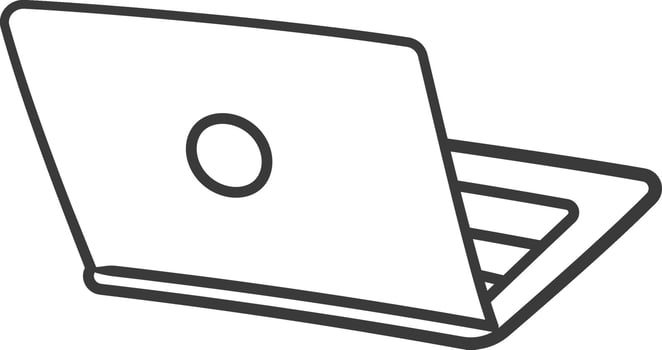 Laptop Device Doodle vector
