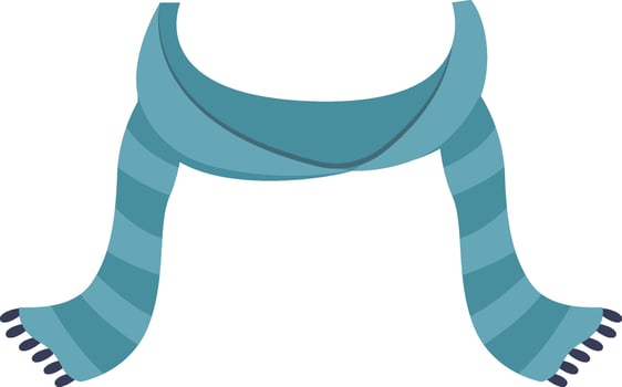 Winter Cotton Scarf Flat Illustration vector