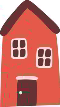 Christmas House Building vector