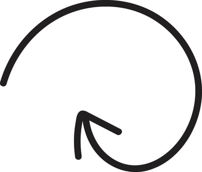 Curved Spiral Arrow vector