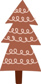 Childish Fir Tree Icon vector