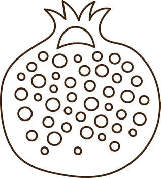 Pomegranate Fruit Doodle vector