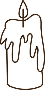Candle Lined Doodle Illustration vector