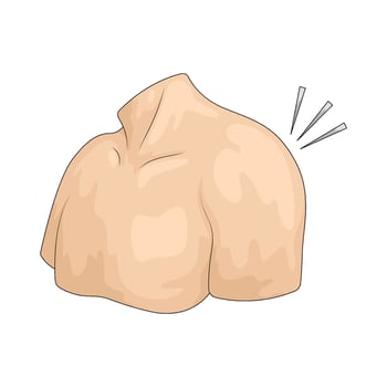 Illustration of an Human shoulder vector