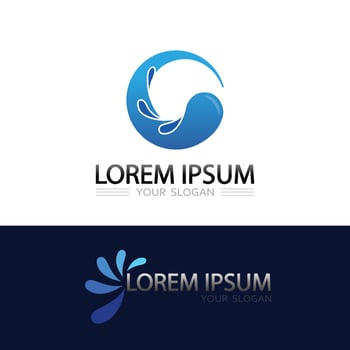 Elegant ocean wave line logo for nature brand and coastal identity vector