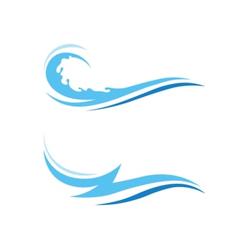 Aqua wave swirl logo symbol for hydration brand or fresh product identity vector
