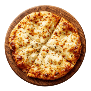 Delicious cheese pizza on wooden board baked to perfection cheesy goodness png