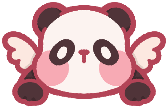 Cupid panda with wings png